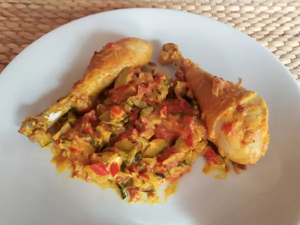 Pilons de poulet aux lgumes