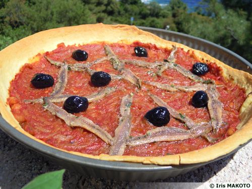 Pissaladière à la tomate