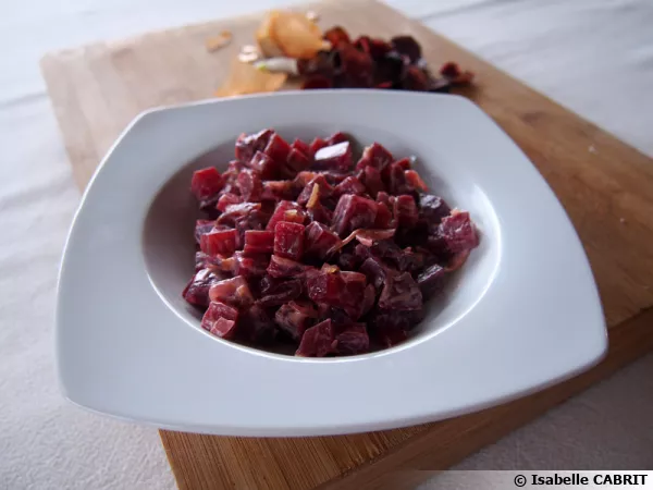 Poêlée de betteraves rouges à la crème soja