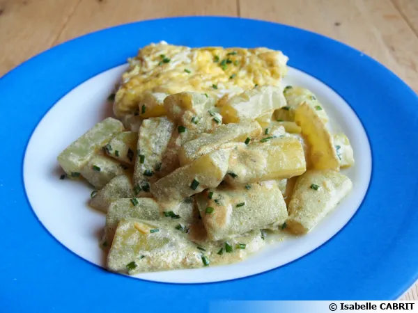 Poêlée de concombres à la sauce moutarde