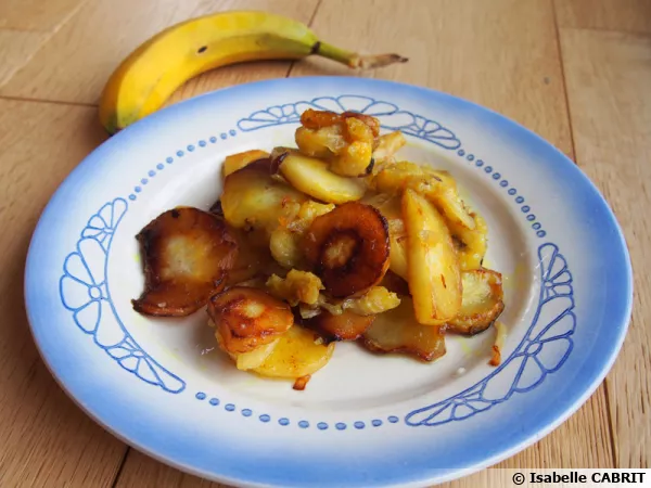 Poêlée de panais et bananes au curcuma