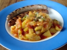 Pole de pommes de terre nouvelles et courgettes