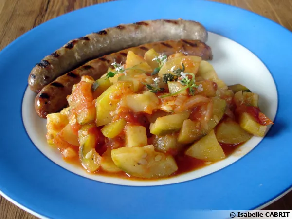 Poêlée de pommes de terre nouvelles et courgettes