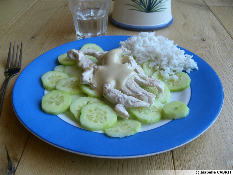 Poulet Vapeur Et Concombre Sauce Cajou Recette