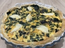 Quiche chvre pinards et champignons 