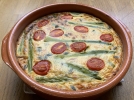 Quiche sans pte  l'asperge et au thon