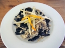 Risotto aux trompettes de la mort et fenouil confit