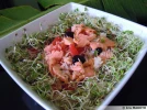 Salade de riz de la mer et sa couronne de graines germ�es
