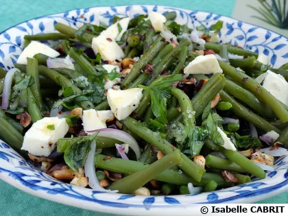 Salade de haricots verts aux noisettes grill�es