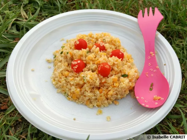 Salade de lentilles corail et quinoa