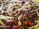 Salade de lentilles et courgette � l'huile de noix