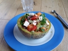 Salade de melon, courgette et basilic
