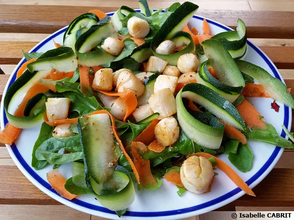 Salade aux noix de saint jacques