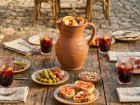 Sangria d'�t� : p�ches, orange et notes de Porto