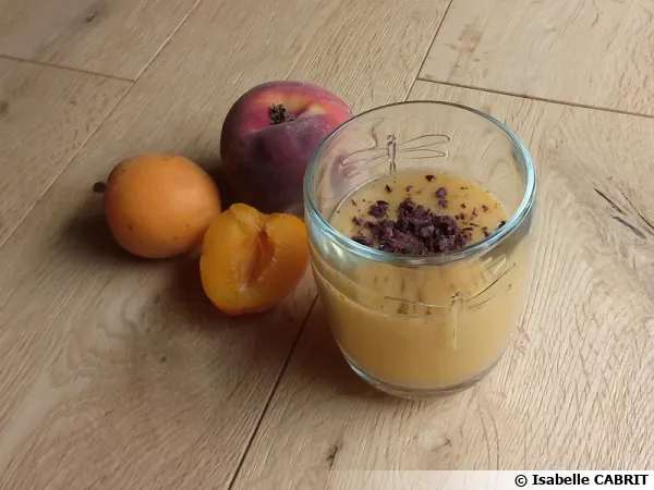 Smoothie pche abricot cacao tout doux