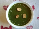 Soupe aux �pinards et aux flocons d'avoines