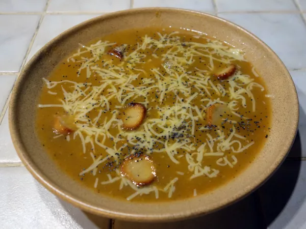 Soupe hivernale aux graines de pavot