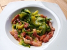 Tagliatelles de courgettes  la carbonara