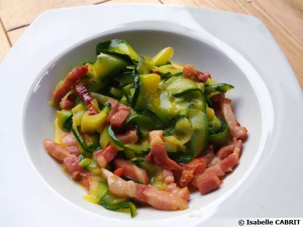 Tagliatelles de courgettes à la carbonara