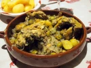 Tajine de poulet, citrons confits et olives