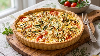 Tarte Feta/Tomate/Courgette croquante