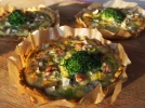 Tartelettes poireau, brocoli & noisettes