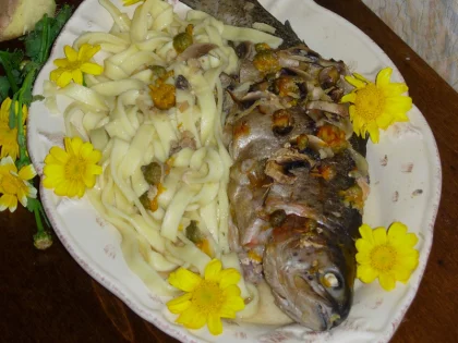 Truites farcies aux chrysanth�mes