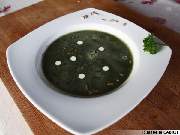 Velouté de persil et millet