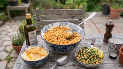 Pr�parer et cuisiner les pois chiches�: recettes houmous et salade de pois chiches